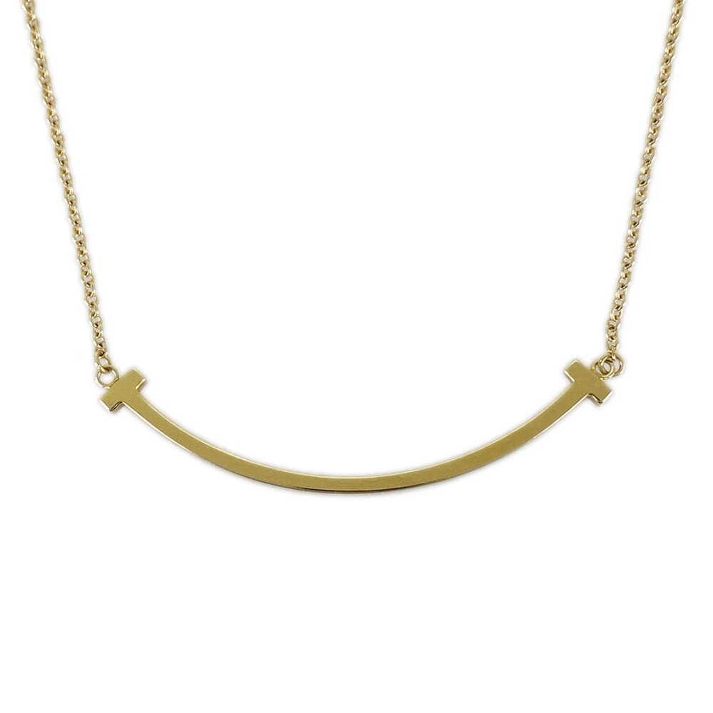 TIFFANY&Co. T Smile Small Yellow gold Necklace